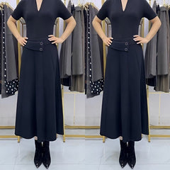 👗🎀【S-4XL】Jesensko/zimsko volneno midi krilo