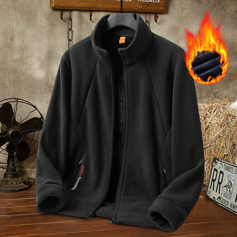 【M-5XL】Chaqueta de Terciopelo Grueso de Lana para Hombre, Talla Grande, Cálida y Cómoda para Otoño e Invierno【40% de Descuento】