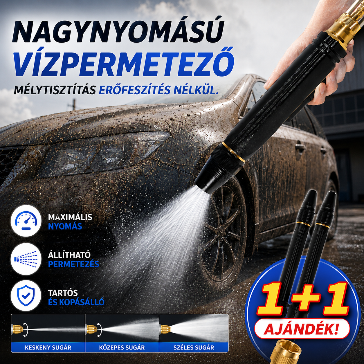 Utolsó nap 55% kedvezménnyel: 🔥Vásárolj 1-et, kapsz 1-et ingyen🔥 Nagynyomású szórópisztoly otthoni használatra
