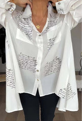 ¡Destaca con Estilo! Camisa de Manga Larga con Estampado de Moda para Mujer