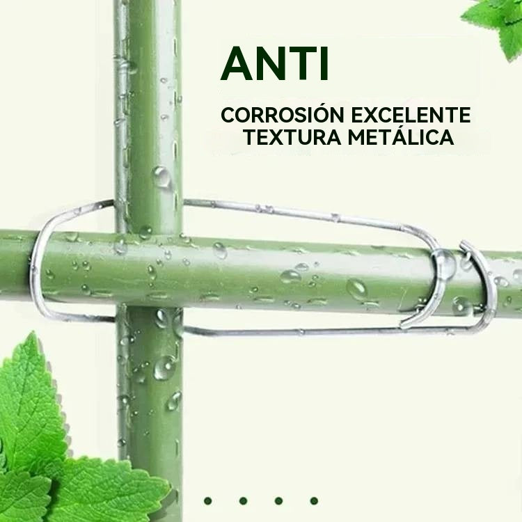 😎🔥【30 piezas por 25 euros】Hebilla fija de escalada de ratán, hebilla de conexión de poste de soporte, hebilla de plantación de alambre de plantación