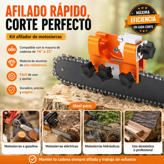 Amoladora de cadena de motosierra, amoladora de rotación manual de cadena de motosierra