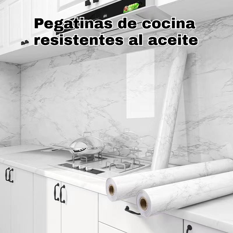 🔥【60cm*10m】🛡️Pegatinas de cocina resistentes al aceite– Antigrasa, Resistente al Calor y Fácil de Limpiar