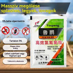 🦟🪰【10 zsák】A leghatékonyabb, nagy hatékonyságú cipermetrin por állagú rovarirtó, gazdaságokban/otthonokban/kültéren is használható