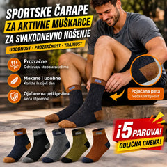 😍🧦【10 pari】Muške pamučne dezodorans čarape, novo 2026., upijaju znoj