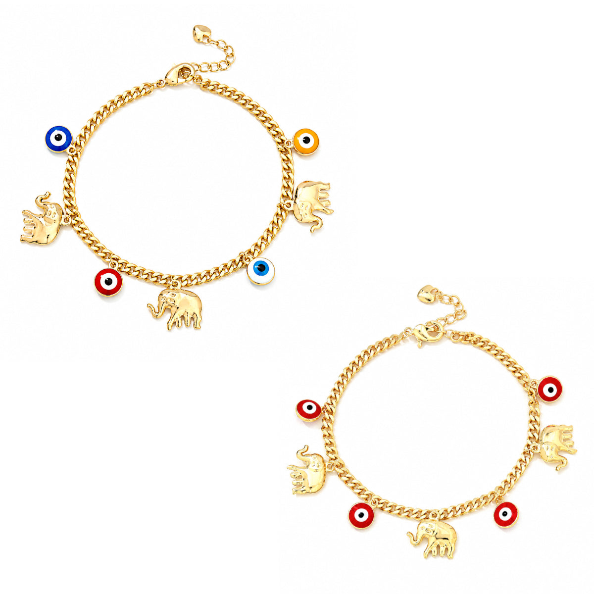 🔥Compra 1 y llévate 1 gratis (2 piezas)📿 🌀 Pulsera de estilo bohemio con colgante de elefante de la suerte: Un colgante con significado, longitud ajustable, material chapado en oro✨