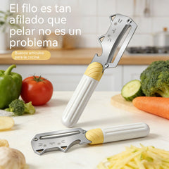 🎉【Compra uno y llévate otro gratis】🐱Pelador multifuncional de frutas y verduras con forma de gato