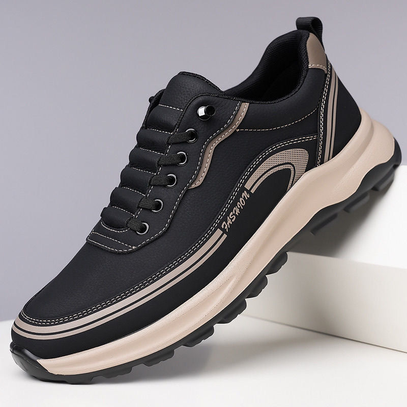 😎 [39-45] Zapatillas deportivas fabricadas en piel resistente al agua y a la suciedad, con suelas suaves para máxima comodidad.