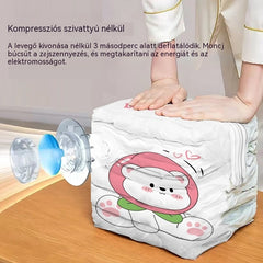 ✨🗃️ 5 darab 9900 Ft -ért 💨 Nagy méretű vákuumos tárolózsák: nem igényel pumpát, szivárgásmentes, ideális helytakarékossághoz bőröndben és otthon ✈️