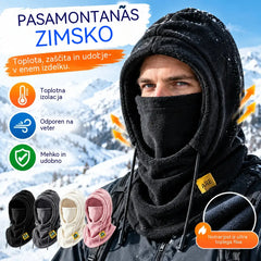 ❄️ Termo kapa, ki popolnoma pokrije glavo in ima podlogo iz flisa, zato vas greje tudi pri temperaturah do -20 °C. ⛷️ Idealna za smučanje, vožnjo z motorjem in dejavnosti na prostem.