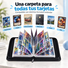 📸✨ Álbum de Tarjetas Coleccionables con Cremallera | Estuche Portátil de Hojas Sueltas para Fotos y Tarjetas | Organizador de Recuerdos 🎴