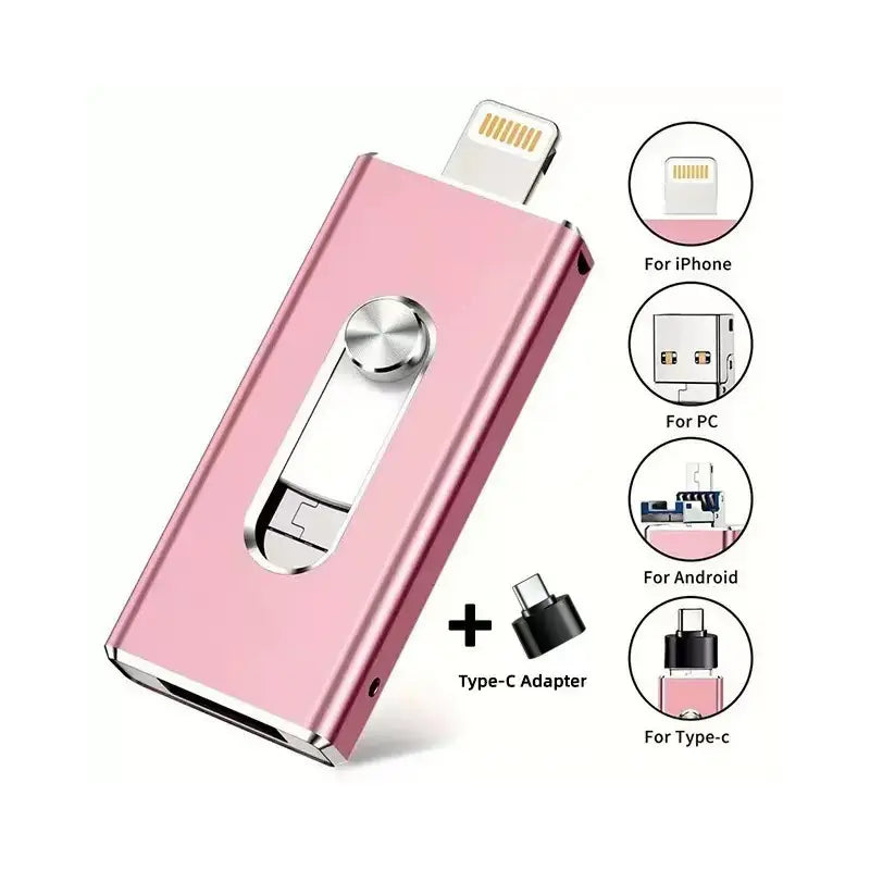 🔥【Oferta por tiempo limitado】💾Memoria USB multifuncional 4 en 1, de gran capacidad.