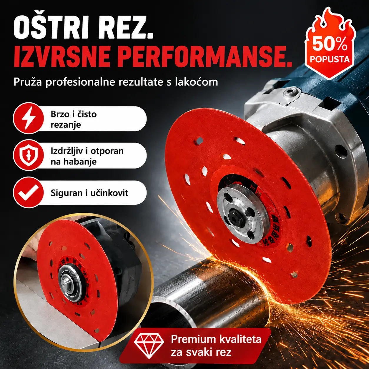 🔥✨【3 komada】⚙️ Rezna ploča za kutnu brusilicu na kamenim pločama