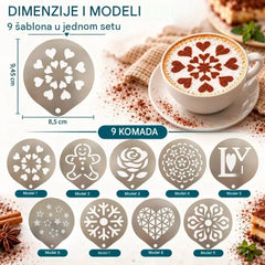Šablona od nehrđajućeg čelika za latte art
