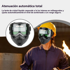 🔥【50%OFF】😎Casco de soldadura totalmente automático con cambio de luz y máscara protectora montada en la cabeza para soldadores