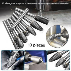 🔩【Compra 10 y llévate 10 gratis】 Juego premium de cortadores rotativos de carburo de acero de tungsteno – Precisión y alta durabilidad