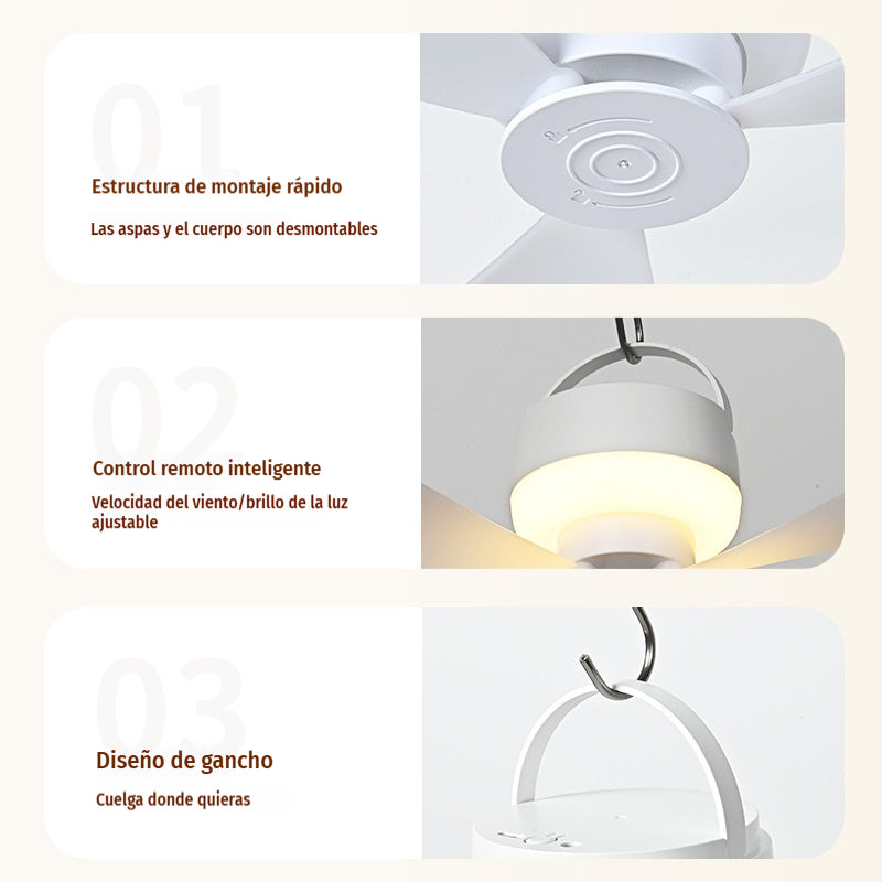 ⏰ Oferta por tiempo limitado: ¡Ventilador de techo recargable con luz LED! 🌬️✨