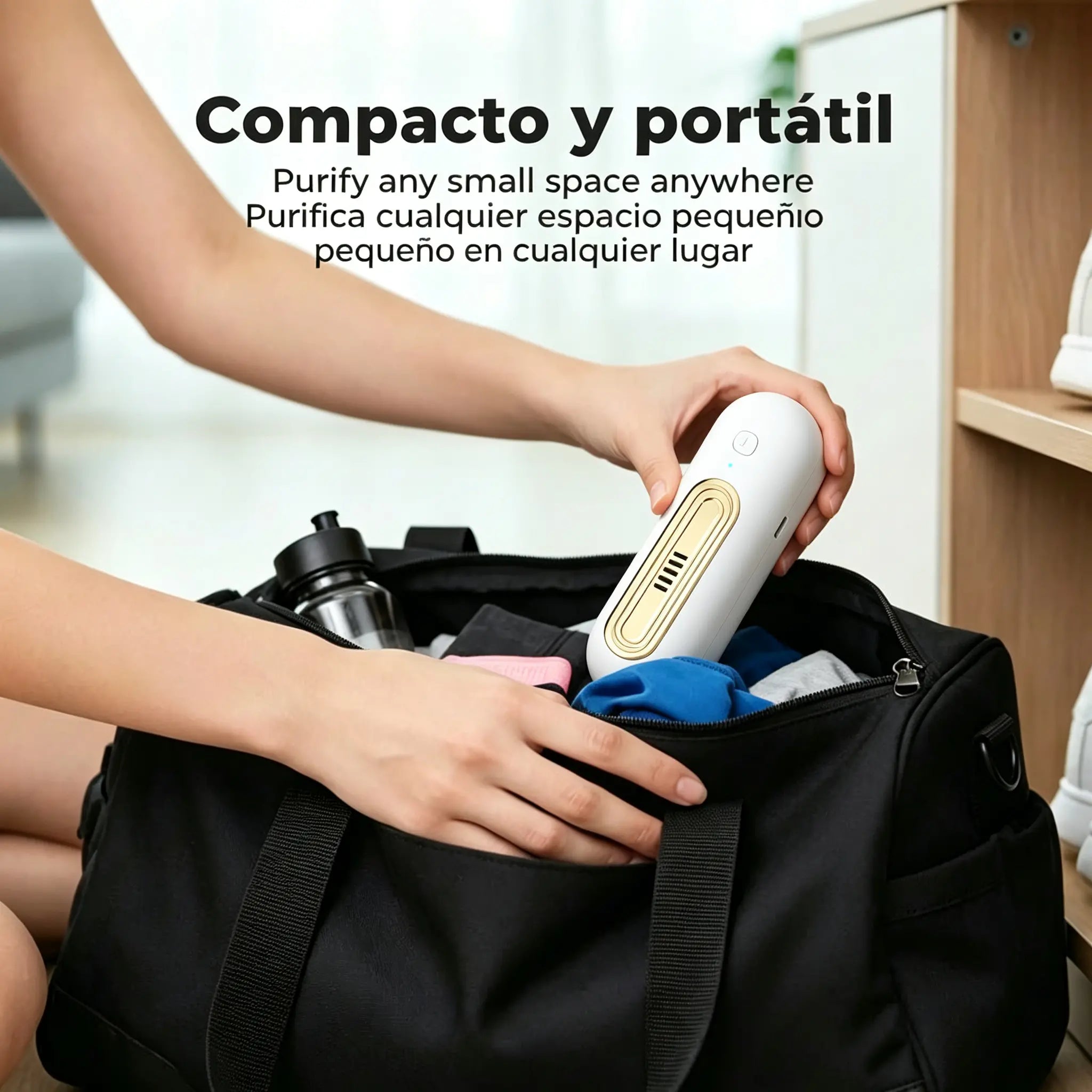 🔋❄️ Purificador de Aire Recargable para Nevera | Elimina Olores con Ozono e Iones Negativos | Portátil y sin Cables 🍃