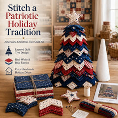 🎄Set de patchwork para árbol de Navidad de Halloween: Un adorno de Halloween que se puede hacer fácilmente con varias capas de tela, perfecto para los amantes del patchwork.