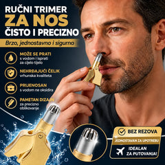 👍【2 komada】Mehanički ručni trimer za nos u vintage stilu