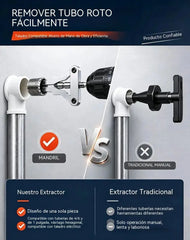 🔧Extractor de roscas de tubería rota para taladro – Herramienta universal para extraer niples de tubería rota (1/2", 3/4" y 1")
