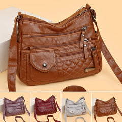 🔥Último día⏰50% de descuento👜Bolso de cuero suave de gran capacidad y múltiples capas para mujer