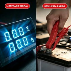 Probador de fuga de corriente automotriz con pantalla digital dual – Instrumento de diagnóstico sin interrumpir el suministro eléctrico, cuenta con voltímetro y amperímetro, incluye fusible, no requiere multímetro
