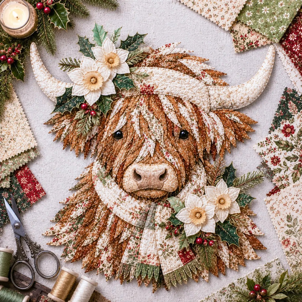 🐮💐Kit de tela 3D para armar | ✂️💕El set incluye todas las piezas
