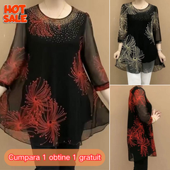 ✨Camisa de gasa estampada para mujer de nuevo estilo de moda