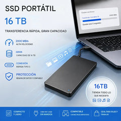 【4TB】 Actualiza a un disco duro externo portátil/disco duro mecánico de mayor capacidad.