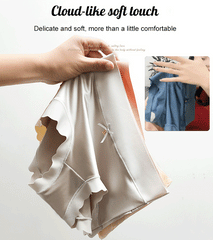 🤩🔥【40-75kg】【Paquete de 3 piezas】✨🩲 Ropa interior de satén de seda suave, transpirable y elegante