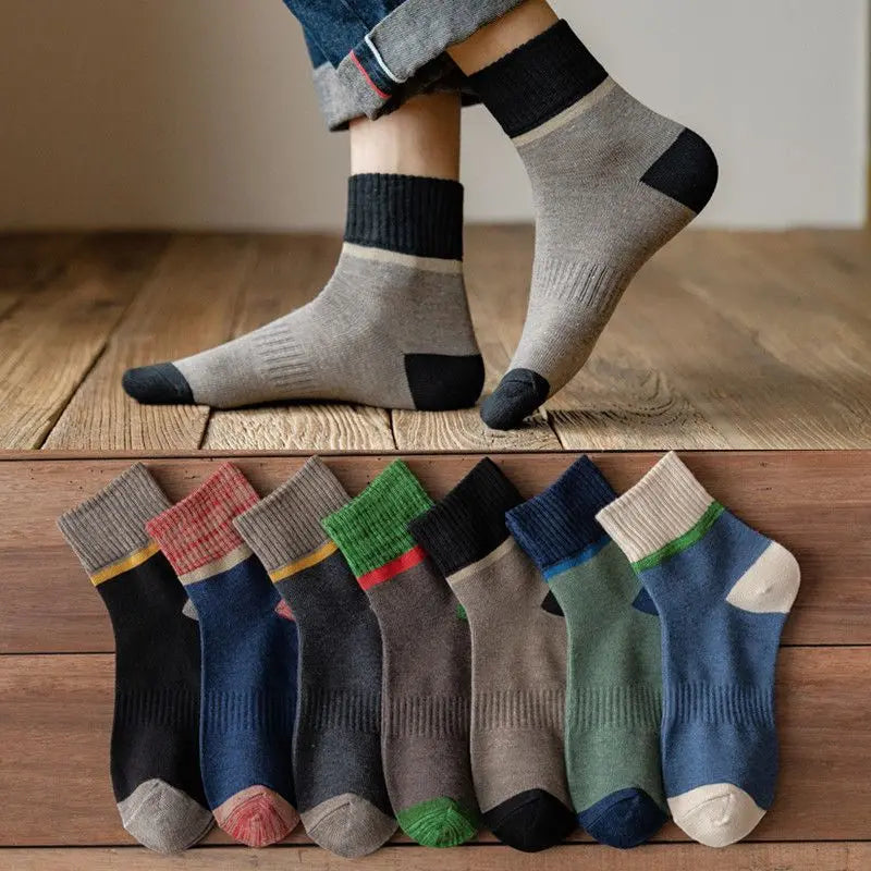 😍🧦【10 párů】Antibakteriální, deodorační a teplé vlněné ponožky na podzim a zimu.