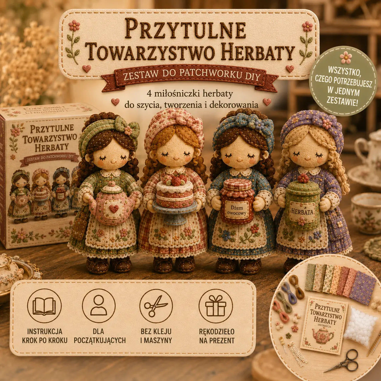 Ostatni dzień: Skorzystaj z 49% zniżki! Miniaturowy zestaw patchworkowy z serii Miniature World.