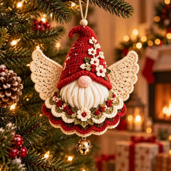 ❤️🎄Kit para hacer tú mismo un adorno navideño de ángel de ganchillo