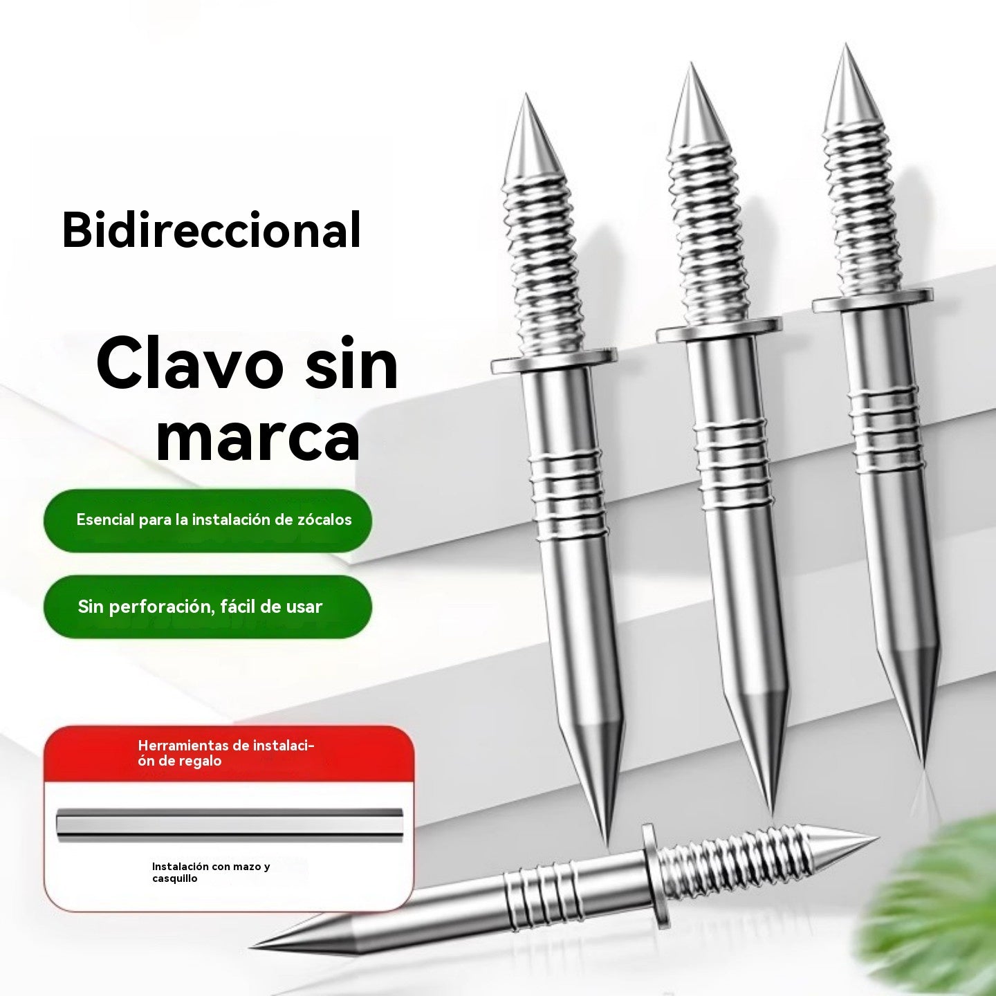 🚪【Compra 100 y llévate 100 gratis】Clavos de garra de doble cara sin marcas📌Diseñados para zócalos de madera maciza✅Instalación oculta📍Diseño de doble punta para evitar que se aflojen🔨Ultra para trabajos de carpintería
