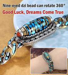 💓💓【Compre uno y llévese otro gratis】Pulsera de cuentas de transferencia de mantra turquesa vintage de plata de ley 925