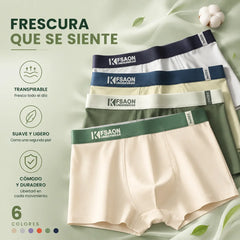 [Conjunto de 6 piezas] [L-4XL] Calzoncillos bóxer nuevos de algodón puro para hombre, tallas grandes [40-95 kg]