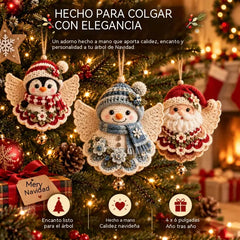 ❤️🎄Kit para hacer tú mismo un adorno navideño de ángel de ganchillo