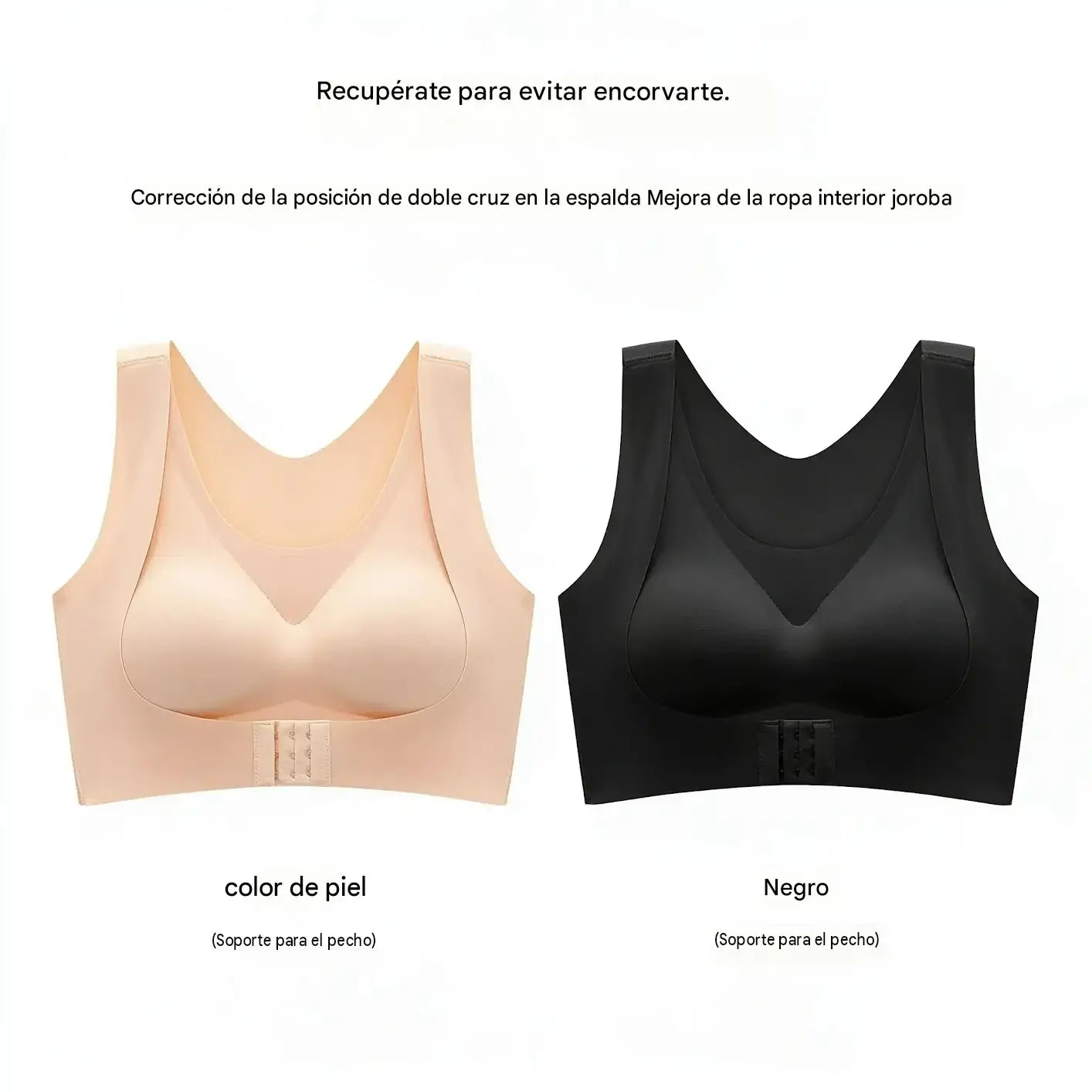 💥¡ÚLTIMO DÍA DE OFERTA! - 60% DE DESCUENTO  Sujetador sin aros con cierre frontal y espalda cruzada: corrige la postura y ofrece máxima sujeción y comodidad.