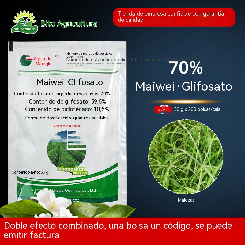 🔥【Compre 2 y obtenga 2 gratis】 Herbicida 2 en 1 Alta Eficacia | Actúa en 6 Horas Elimina Malas Hierbas Resistentes al Glifosato