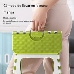 Taburete plegable portátil, taburete de pesca para el hogar y el exterior que ahorra espacio.