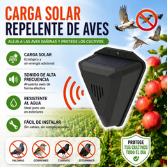 🔥📣Dispositivo de alarma solar con sonido y luz para pájaros, ideal para huertos, estanques de peces, arrozales