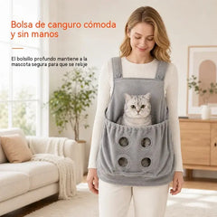 🐕1 piezas 26 euro🐈Delantal para mimar mascotas (resistente al pelo) con aberturas para las piernas, ideal para sostener gatos🥻