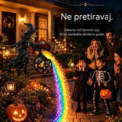 🧙‍♀️🎃 Vrtna svetilka Čarovniški kotel z LED lučko – Osupljiva zunanja dekoracija 🔮✨