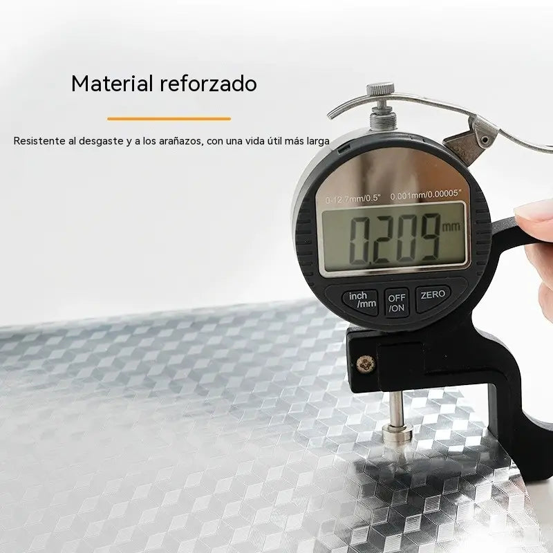 ♨️♨️【40cm*12m】 Lámina Adhesiva de Aluminio Removible – Antigrasa, Resistente al Calor y Fácil de Limpiar