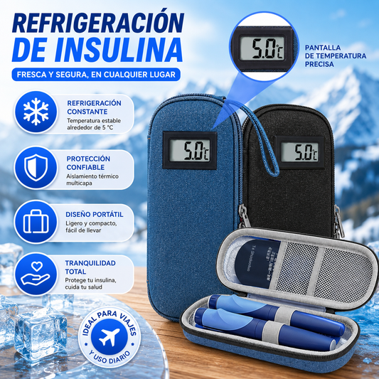 ❄️✈️Nevera portátil para insulina con indicador de temperatura