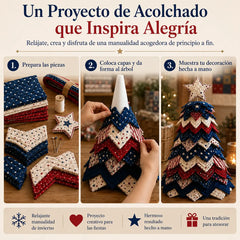 🎄Set de patchwork para árbol de Navidad de Halloween: Un adorno de Halloween que se puede hacer fácilmente con varias capas de tela, perfecto para los amantes del patchwork.