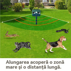🔥Oferta especial🔥Repelente ultrasónico de aves para exteriores con energía solar, dos bocinas y luces intermitentes