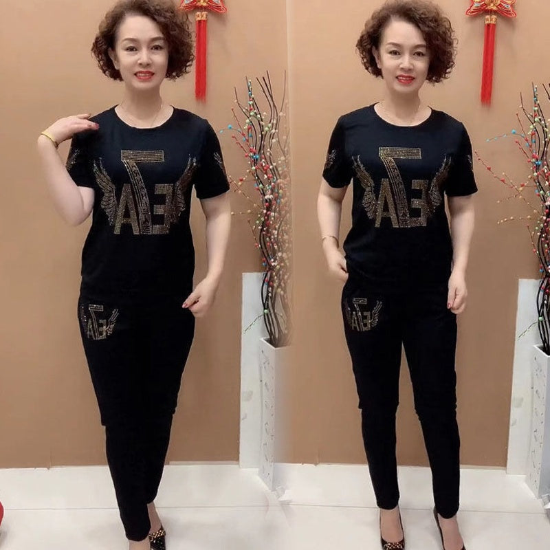 💥 Liquidación de stock 💥 Conjunto de top y pantalón de manga corta para mujer
