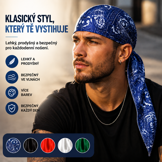 🏝【Cenově výhodné balení – 5 kusů】Elegantní čepice/šála v retro stylu ze vzdušného hedvábí
